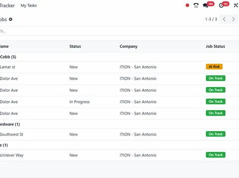 DIP Job Tracker project screenshot