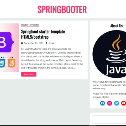SpringBoot Blog project screenshot